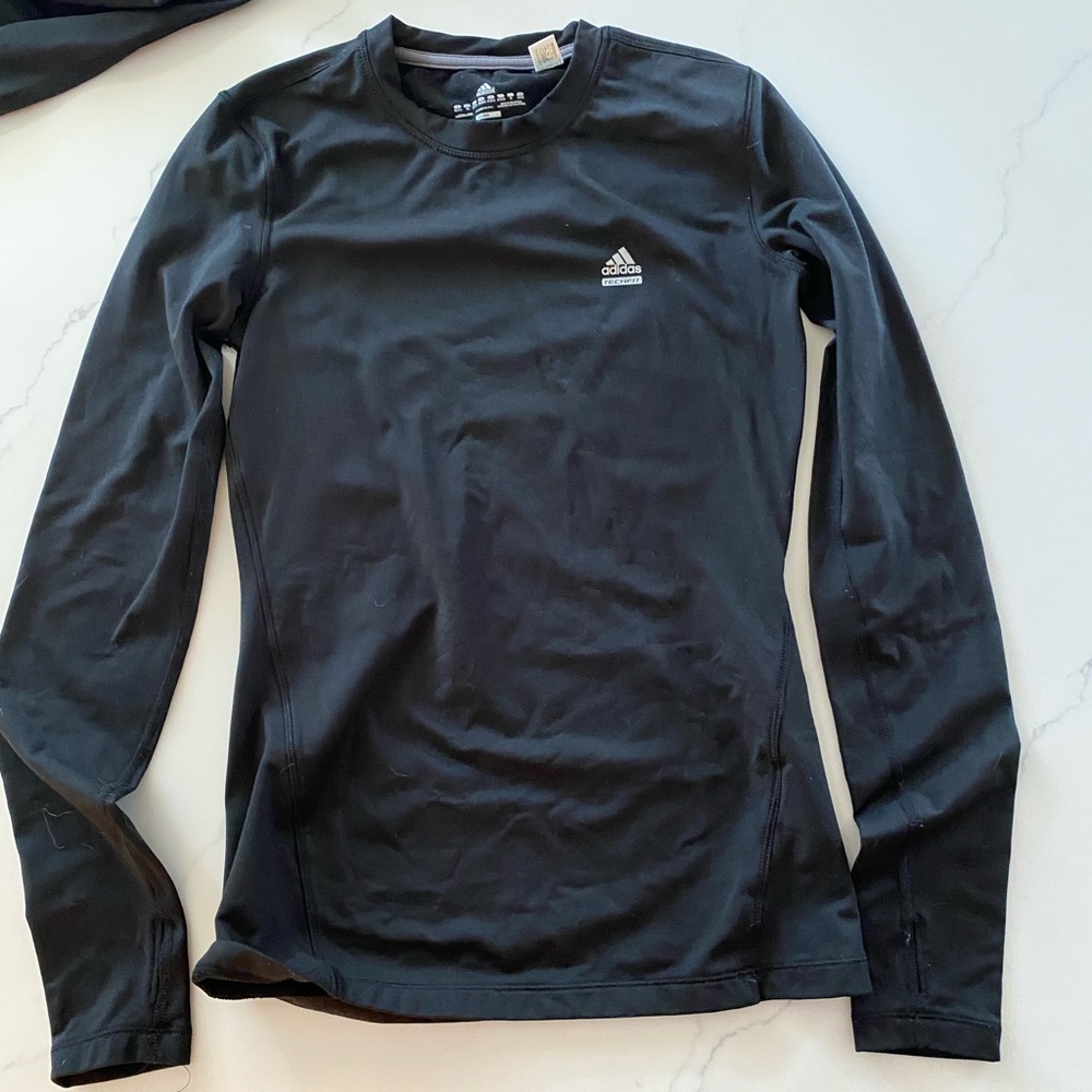 Adidas TechFit Climalite Compression Back Long Sleeve Small